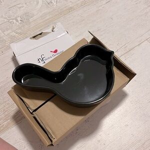Nora Fleming Melamine black bird mini dish